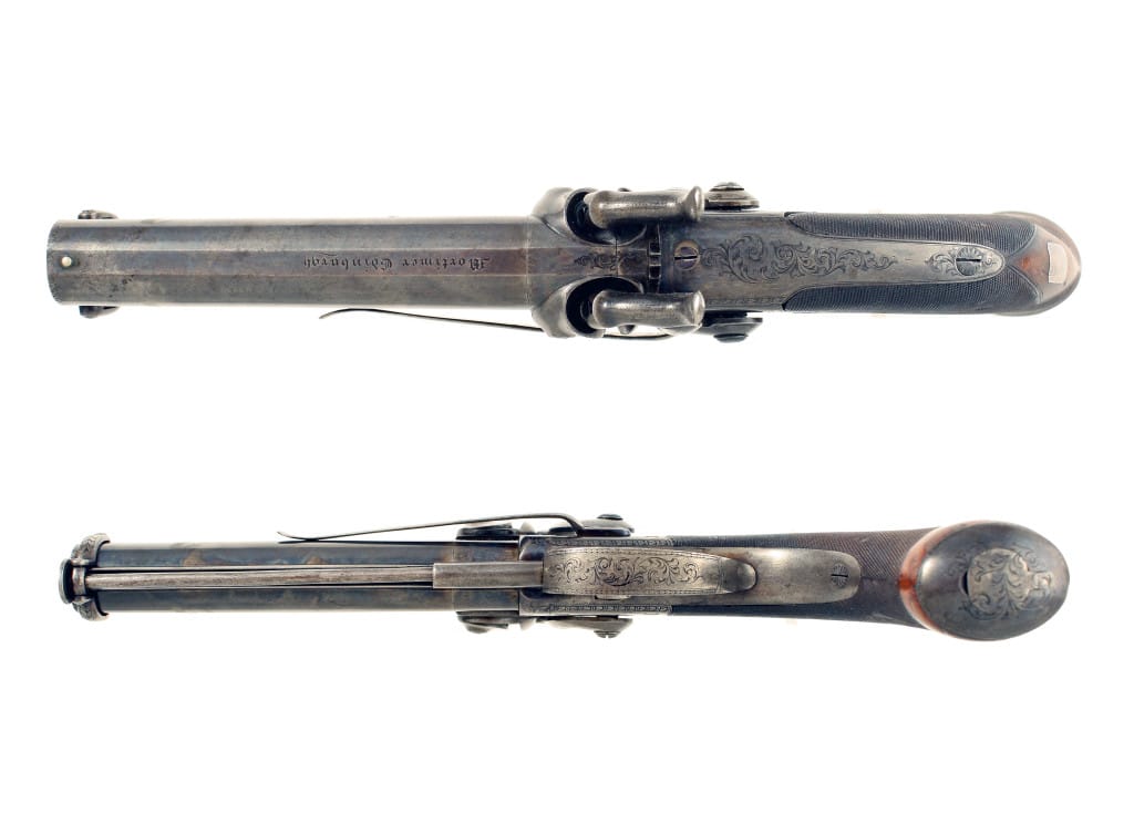A Percussion Howdah Pistol by Mortimer - Image 5