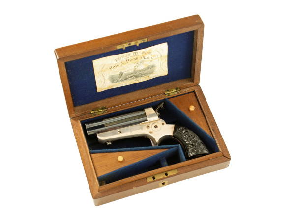 A Good Cased Tipping & Lawden 4 Shot Derringer