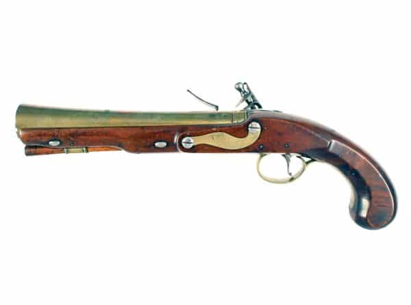 A Flintlock Blunderbuss Pistol by Richards of London. - Image 3