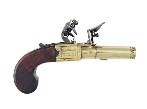A Crisp Flintlock Pocket Pistol by Brander & Potts.