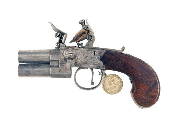 A Pair of Over & Under Pistols by Spencer - Image 6