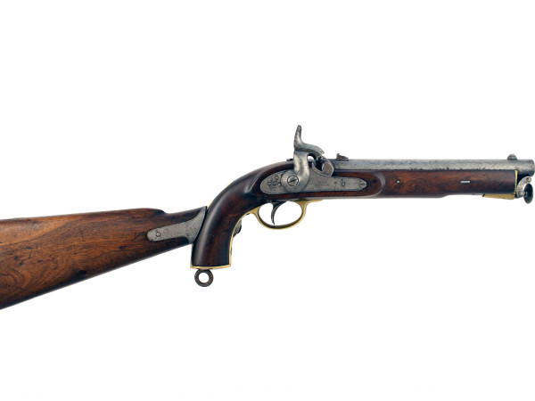 An Incredibly Rare Lancers Pistol with Shoulder Stock