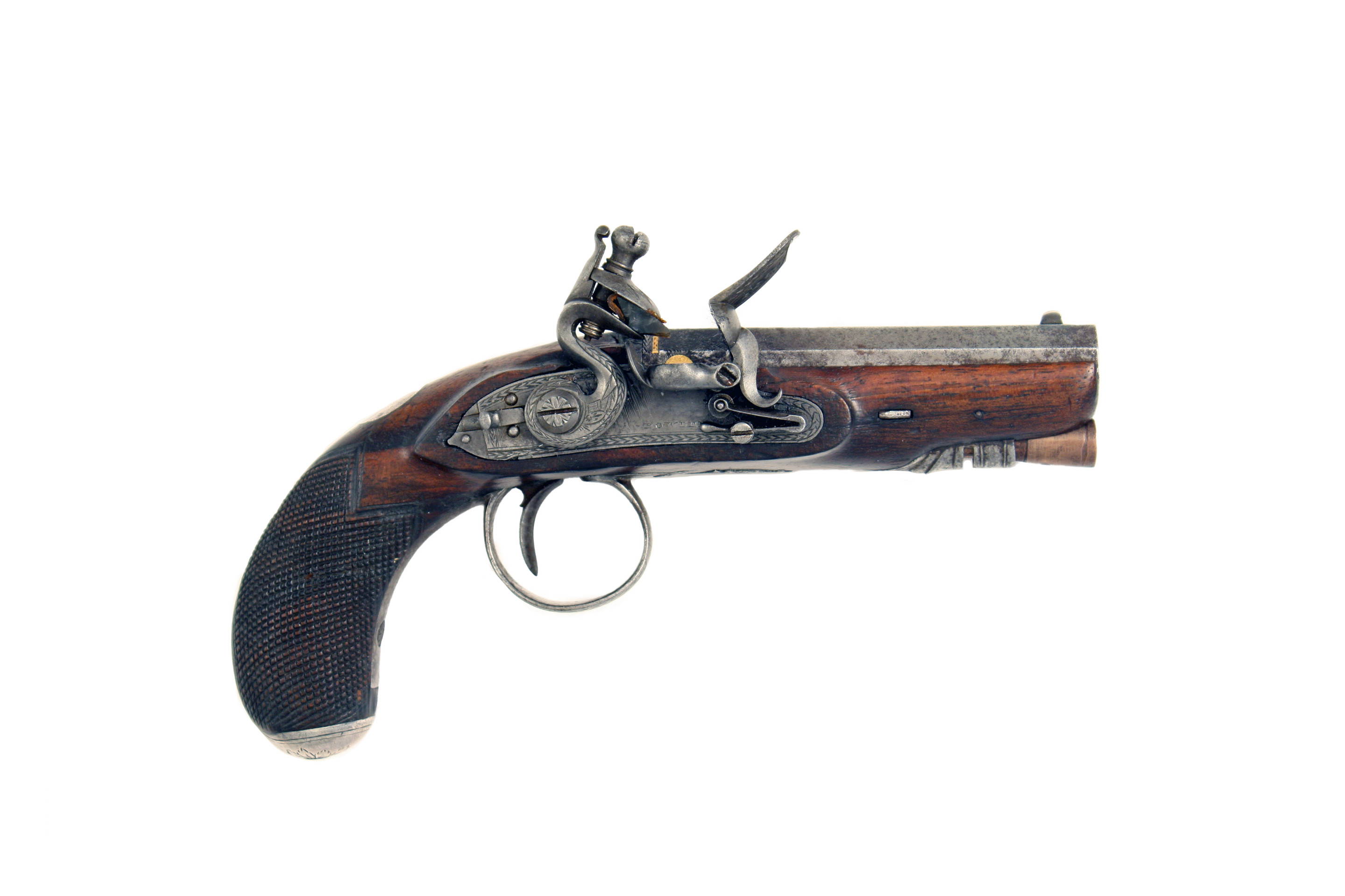 A Miniature Irish Flintlock Pistol by Fowler of Dublin.