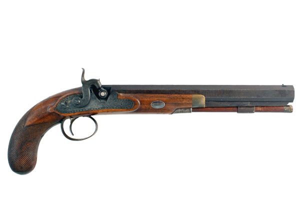 A Percussion Duelling Pistol by Joe Manton