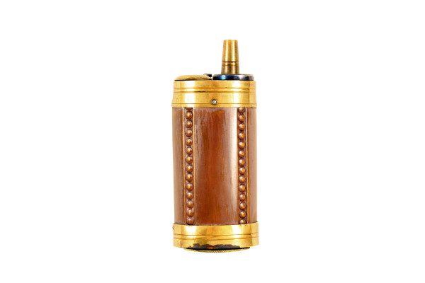 A Very Good Three-Way Pistol Flask.