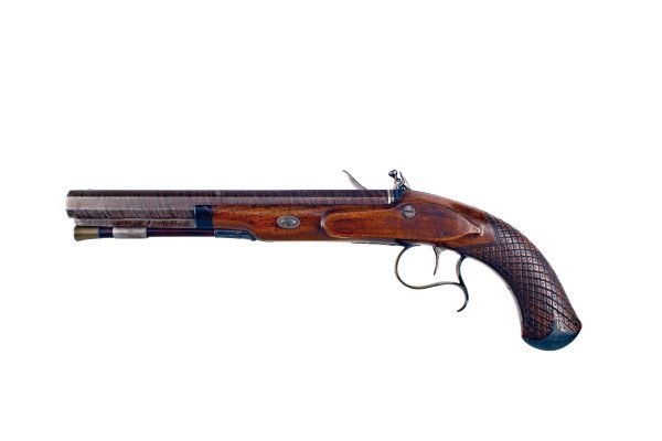 A Crisp Flintlock Officers Pistol by Nock. - Image 4