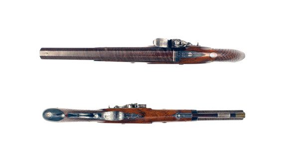 A Crisp Flintlock Officers Pistol by Nock. - Image 3