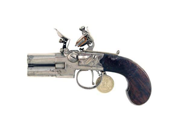 A Pair of Over & Under Pistols by Spencer - Image 5