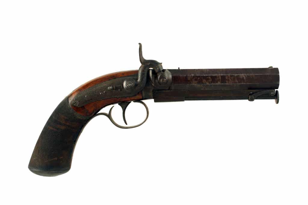 A Percussion Back-Action Belt Pistol by Lang of London