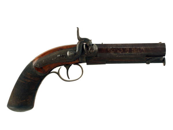 A Percussion Back-Action Belt Pistol by Lang of London