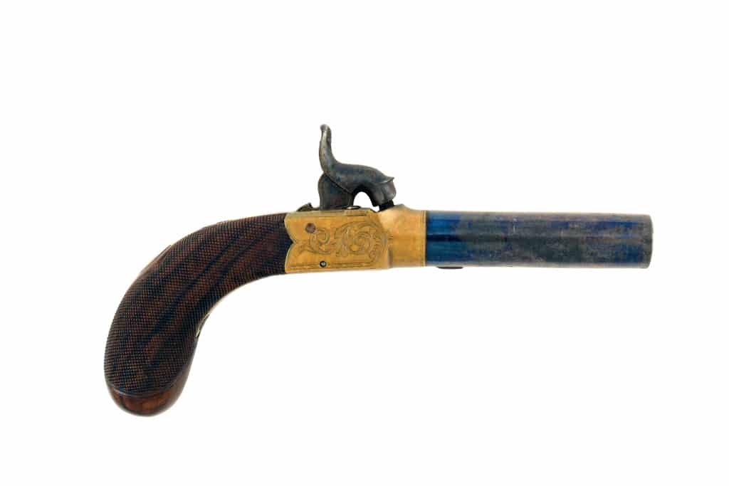A Good Percussion Pocket Pistol by Mitchell & Co. Manchester.