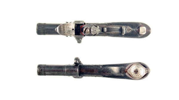 A Fine 120 Bore Flintlock Tap Action Pistol by         W. Bond - Image 3