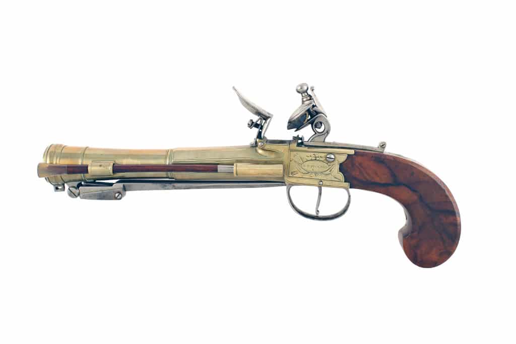 A Fine Pair of Flintlock Blunderbuss Pistols by Nicholson of London. - Image 7