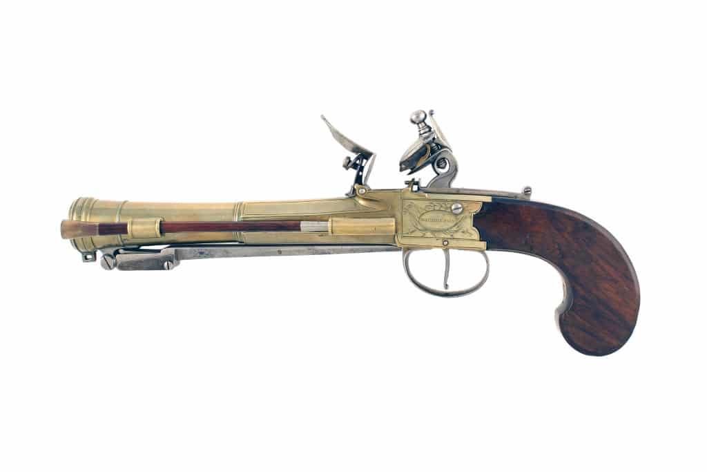 A Fine Pair of Flintlock Blunderbuss Pistols by Nicholson of London. - Image 6