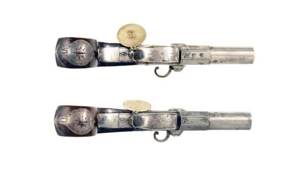 A Pair of Over & Under Pistols by Spencer - Image 3
