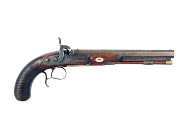 A Percussion Duelling Pistol with Secret Rifling by Reilly of London.