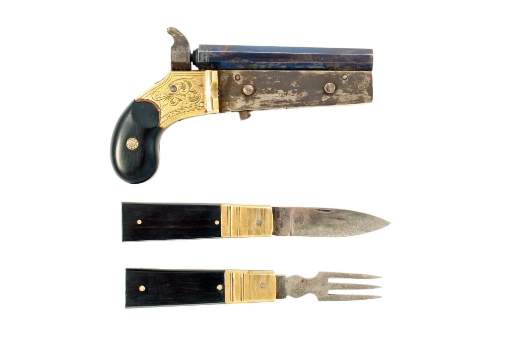 An Incredibly Scarce Knife & Fork Pistol.