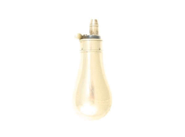 A Small White Metal Pistol Flask. - Image 2