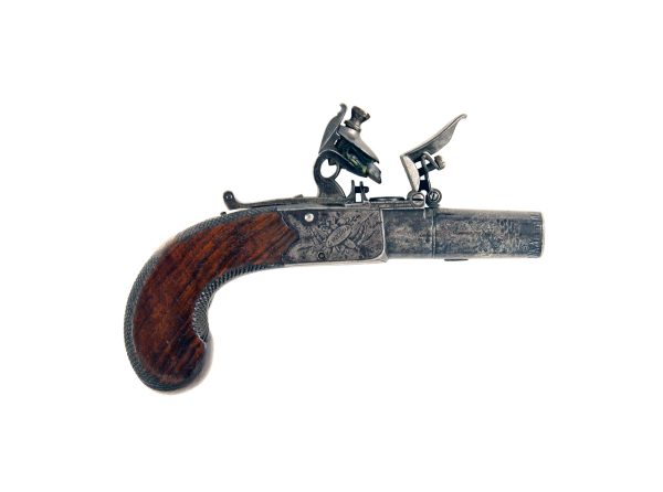 A Small Flintlock Pocket Pistol by D.Egg.