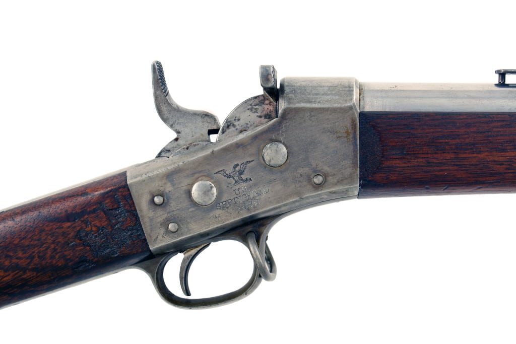 A Springfield Model 1871 Rolling Block U.S. Army Rifle.