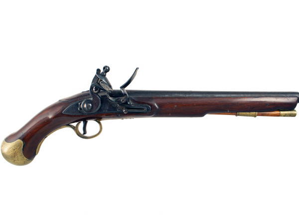 A Superb Flintlock Long Sea Service Pistol.