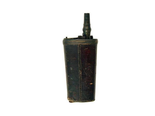 A Leather Covered Two-Way Flask