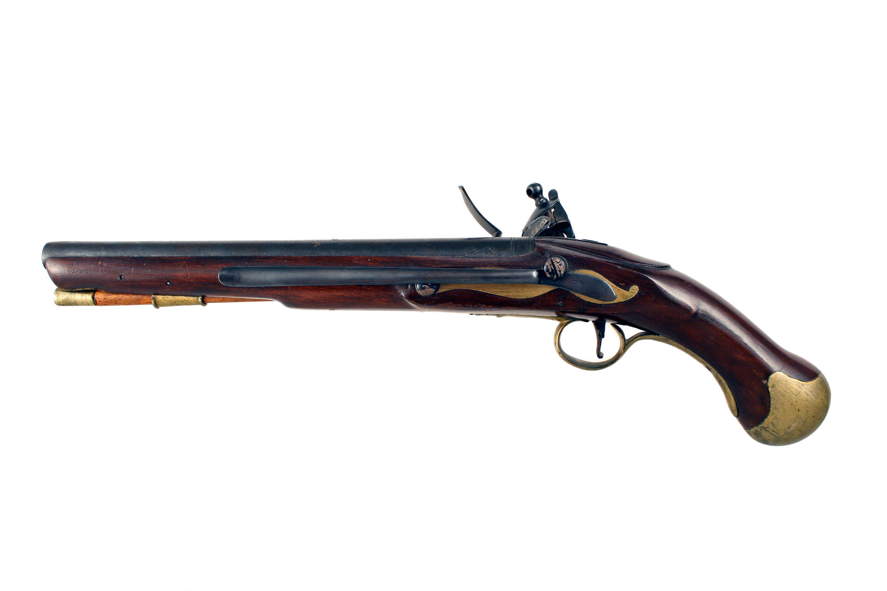 A Superb Flintlock Long Sea Service Pistol. - Image 5