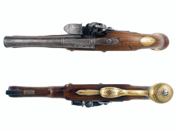 A Scarce Flintlock Blunderbuss Pistol by Nock, Jover & Green. - Image 3