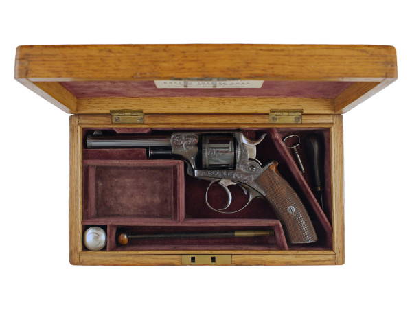 A Stunning Engraved Rim Fire Revolver by Parker Field & Sons