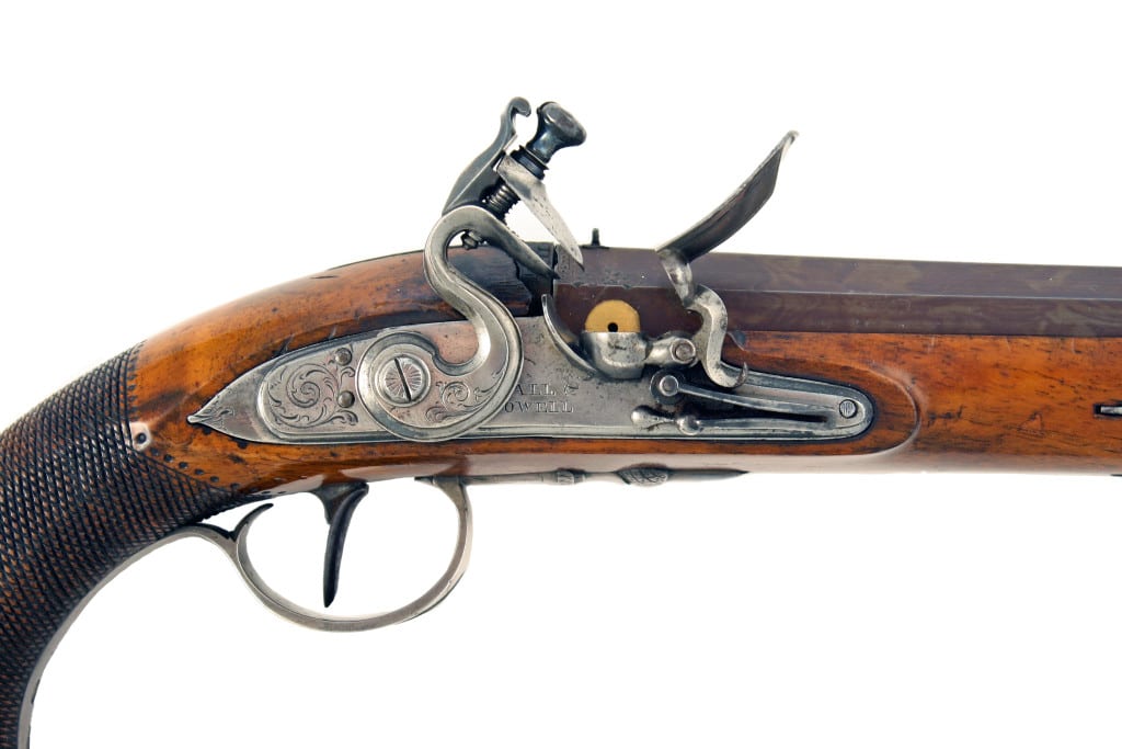A Long Silver Mounted Irish Duelling Pistol - Image 2