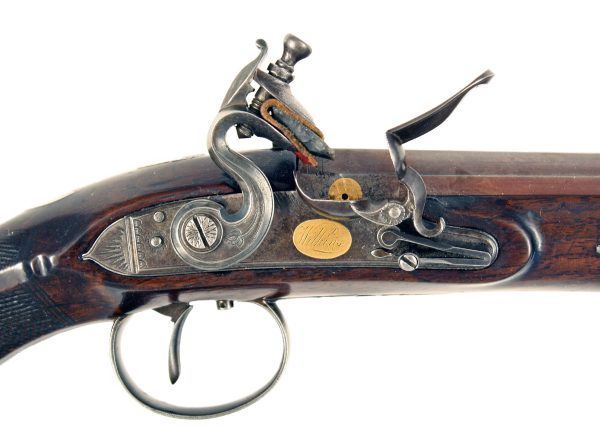 A Cased Pair of Flintlock Duelling Pistols by I. Wilkins of Grantham. - Image 9