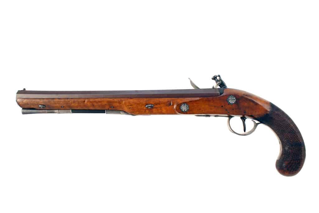A Long Silver Mounted Irish Duelling Pistol - Image 5