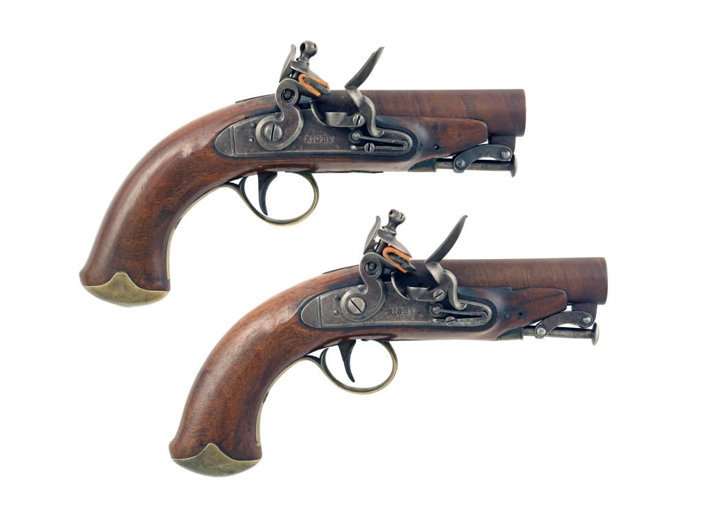 A Pair of Rigby Flintlock Service Pistols.