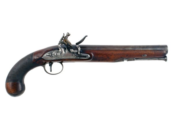 A 15 Bore Flintlock Officers Pistol by Whately.