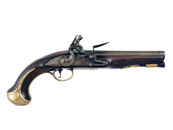 A Flintlock Holster Pistol by Griffin